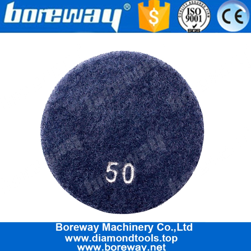 संगमरमर ग्रेनाइट फर्श के लिए 10 मिमी मोटाई डायमंड पीस पॉलिशिंग पैड