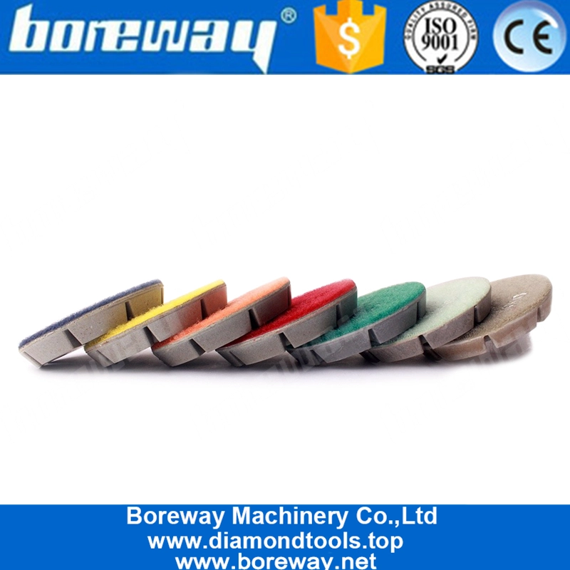 संगमरमर ग्रेनाइट फर्श के लिए 10 मिमी मोटाई डायमंड पीस पॉलिशिंग पैड