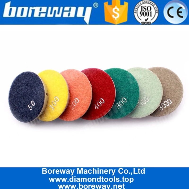संगमरमर ग्रेनाइट फर्श के लिए 10 मिमी मोटाई डायमंड पीस पॉलिशिंग पैड