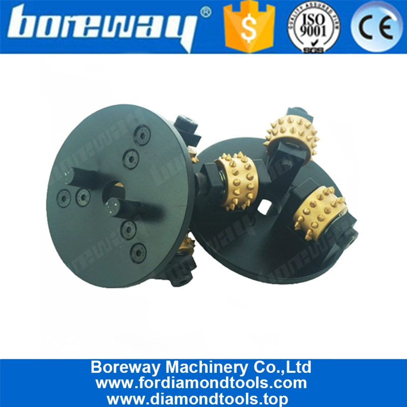 Werkmaster पर 3 रोलर्स के साथ 125 मिमी बुश हथौड़ा प्लेट