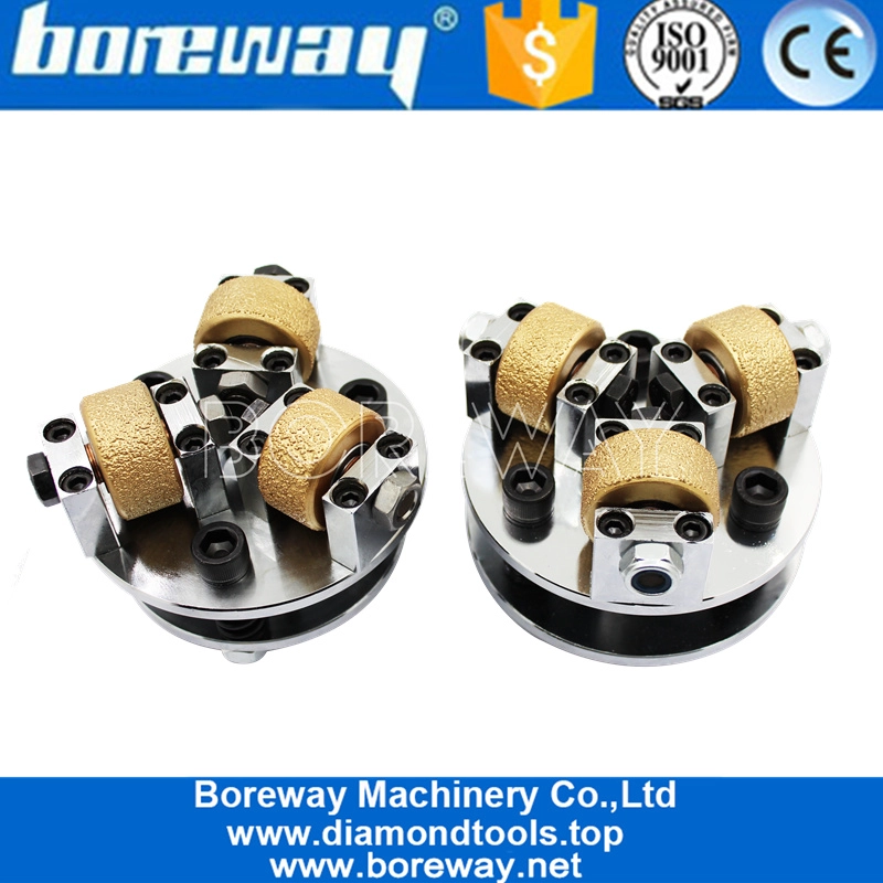 125mm Doppelschicht-Vakuumlöten-Bush-Hammerplatte für Beton