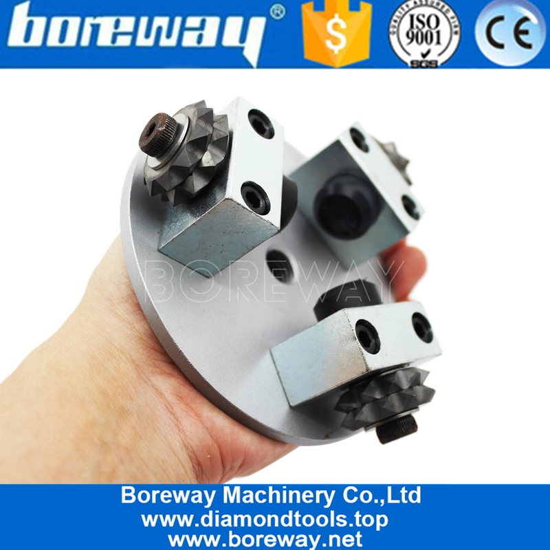 花崗岩のために3つのローラーと125ミリメートルスター型ロータリーブッシュハンマープレート