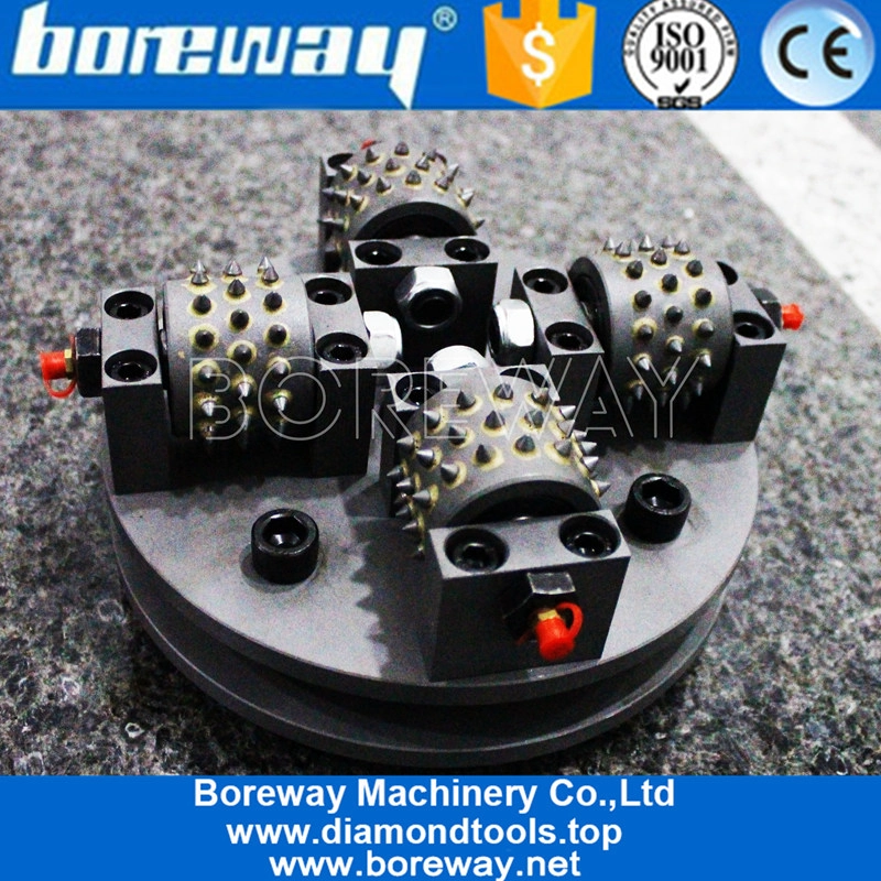 200mm Double Layer Rotary Bush Hammer Plate With Spring For Sandblasting Process