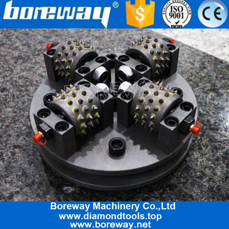 200mm Double Layer Rotary Bush Hammer Plate With Spring For Sandblasting Process