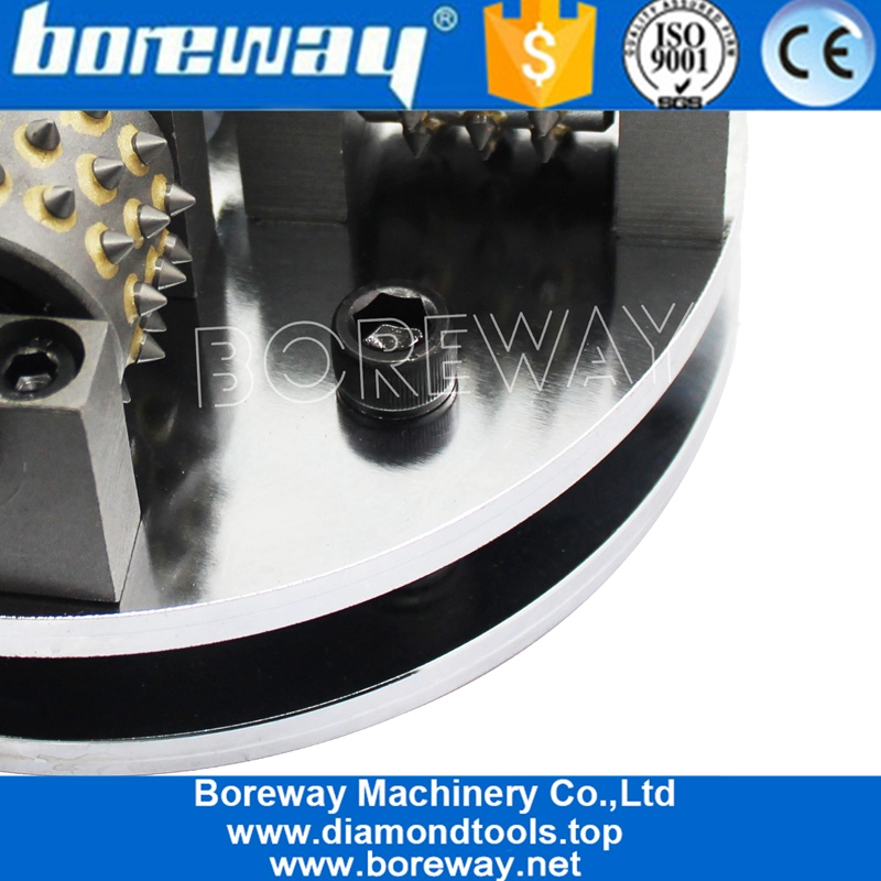 8 Inch 200mm Double Layer Rotary Carbide Alloy Bush Hammer Plate For Granite Finish