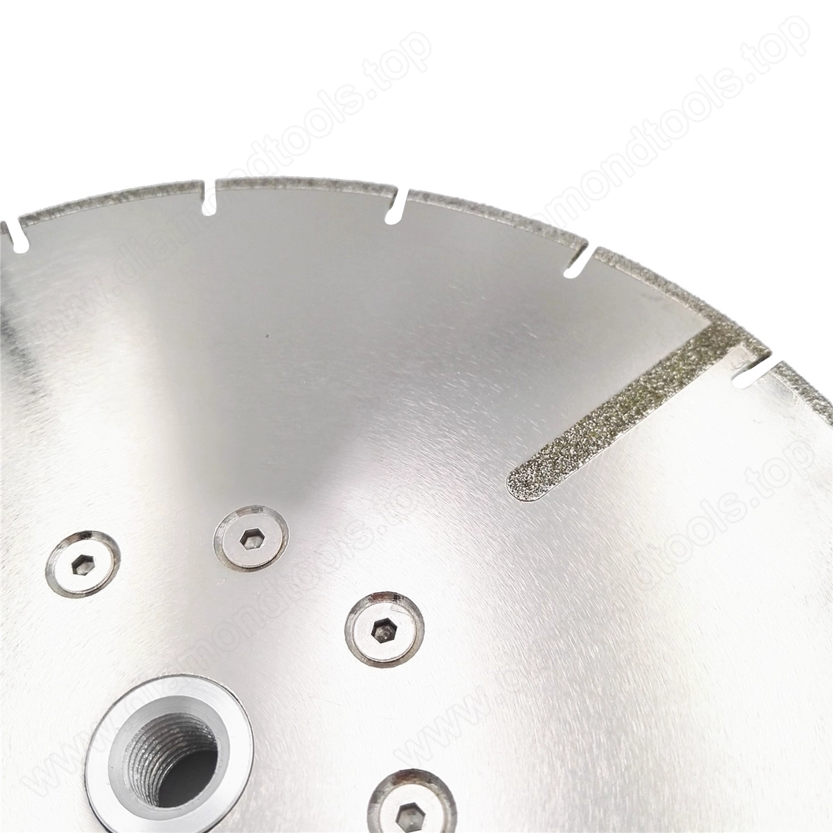 230 एमएम इलेक्ट्रोप्लेटेड हीरा काटने वाला ब्लेड 22.23 एमएम या एम 14 निकला हुआ किनारा निकला हुआ किनारा के साथ सुरक्षा प्रबलित हीरा डिस्क के साथ