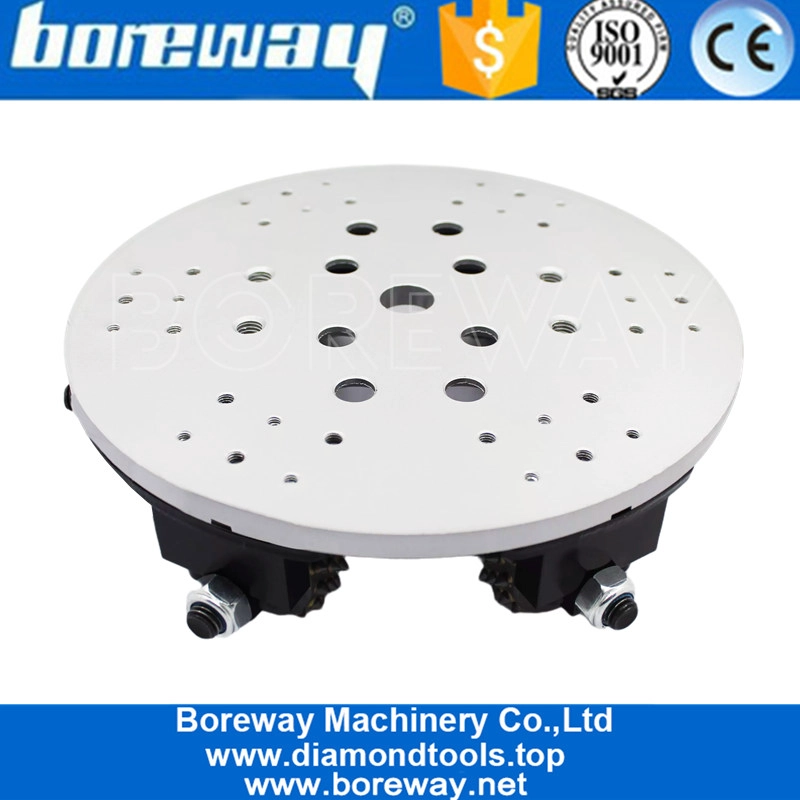 Piastra di macinazione del pavimento del martello del cespuglio di 250mm con 6 roller 45 denti Superficie litchi