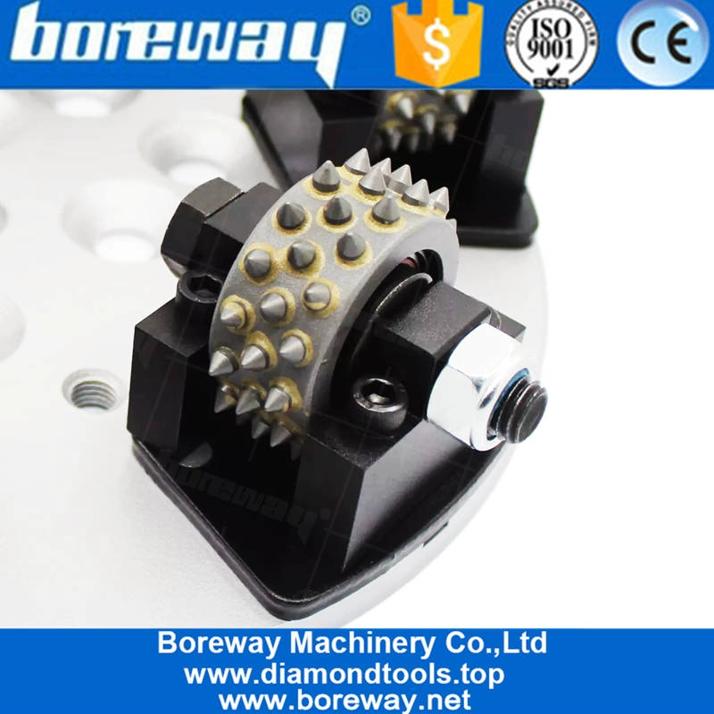 Piastra di macinazione del pavimento del martello del cespuglio di 250mm con 6 roller 45 denti Superficie litchi