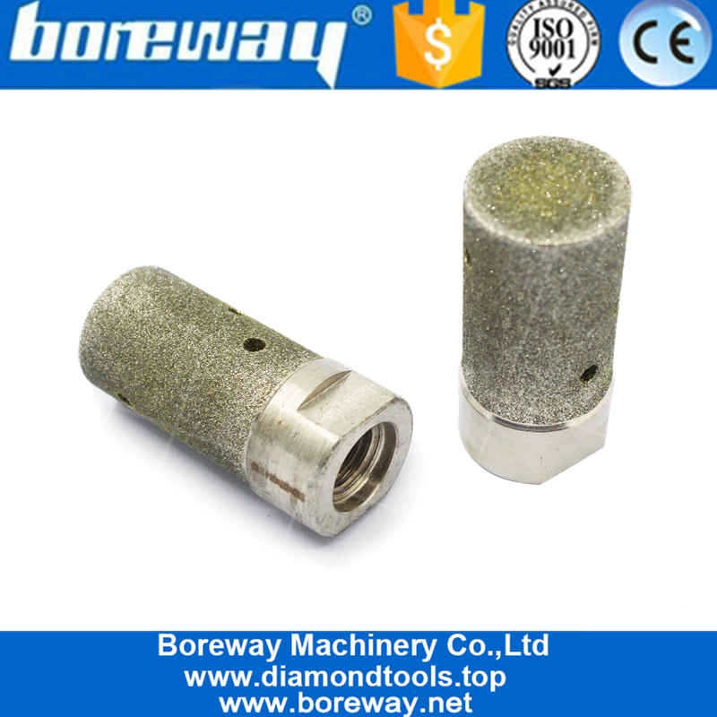 M14コネクタ100＃が付いている25mm電気メッキ研削粉砕ドラムダイヤモンドストーンゼロ公差ホイール