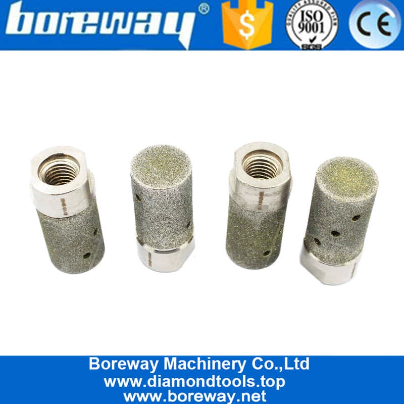 M14コネクタ100＃が付いている25mm電気メッキ研削粉砕ドラムダイヤモンドストーンゼロ公差ホイール