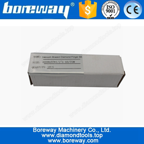 3/4" CNC Vacuum Brazed Diamond Finger Bit For Grinding Counter Top D20*65T