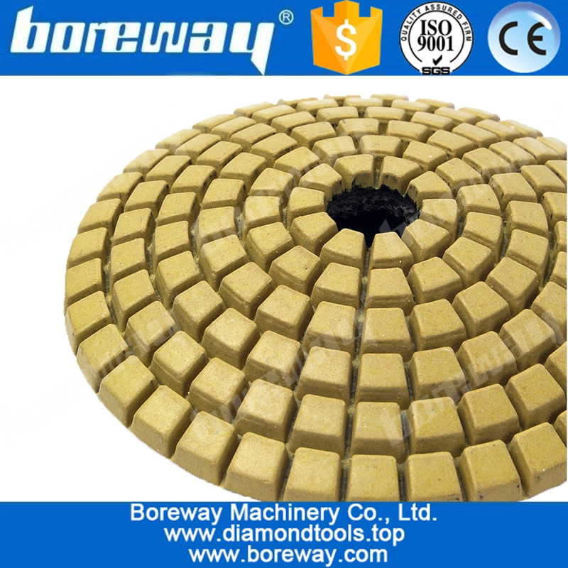 3" 8pcs Diamond Convex Polishing Pad  Bowl Arc Type With Backer Pad Convex Disc For Marble Granite