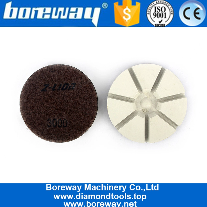 3インチの樹脂の結束のダイヤモンドの乾燥したコンクリートの床の研摩剤のパッド