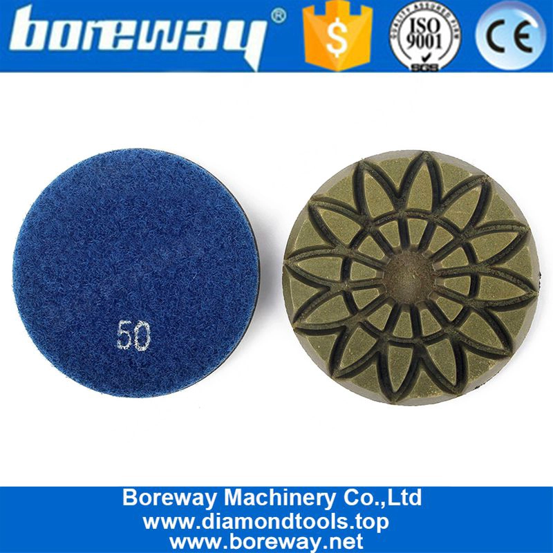 3 Inch Wet Use Sunflower Floor Abrasive Pads For Stone Concrete