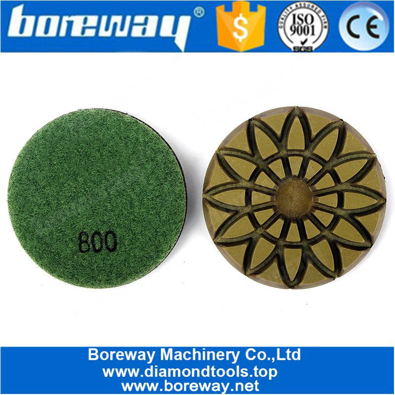 3 Inch Wet Use Sunflower Floor Abrasive Pads For Stone Concrete
