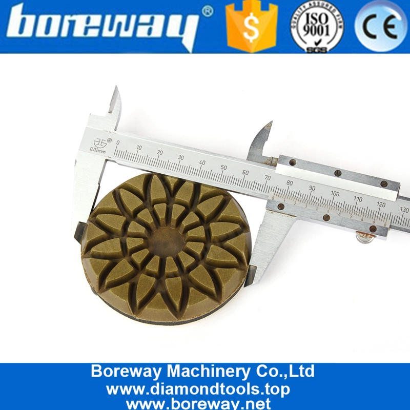 3 Inch Wet Use Sunflower Floor Abrasive Pads For Stone Concrete