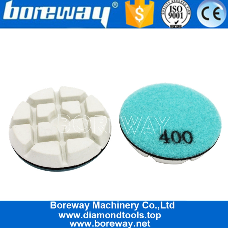 Pastiglie lucidanti in resina di cambio rapido da 3 pollici per il produttore del pavimento in calcestruzzo