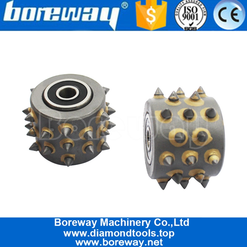 花崗岩仕上げのための30ピンロータリーブッシュハンマーローラーメーカー
