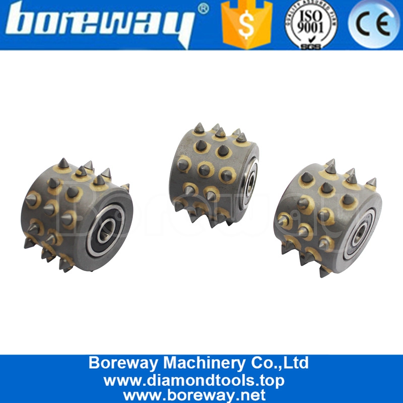 花崗岩仕上げのための30ピンロータリーブッシュハンマーローラーメーカー