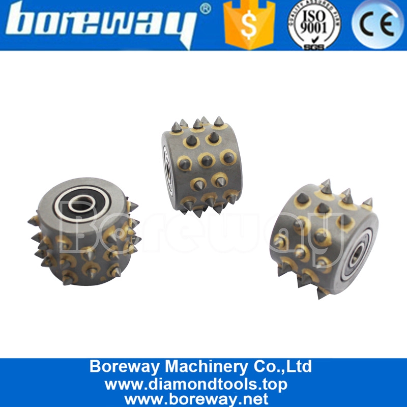 花崗岩仕上げのための30ピンロータリーブッシュハンマーローラーメーカー