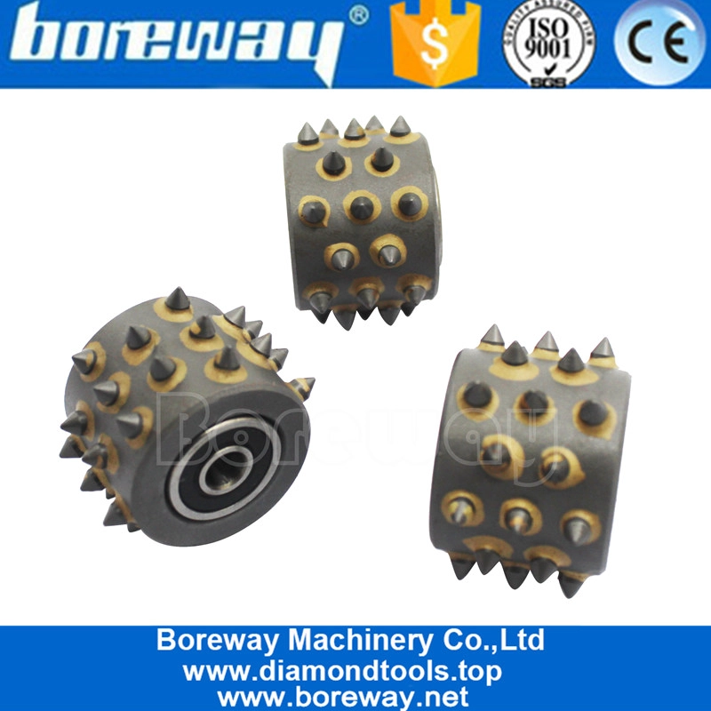 花崗岩仕上げのための30ピンロータリーブッシュハンマーローラーメーカー