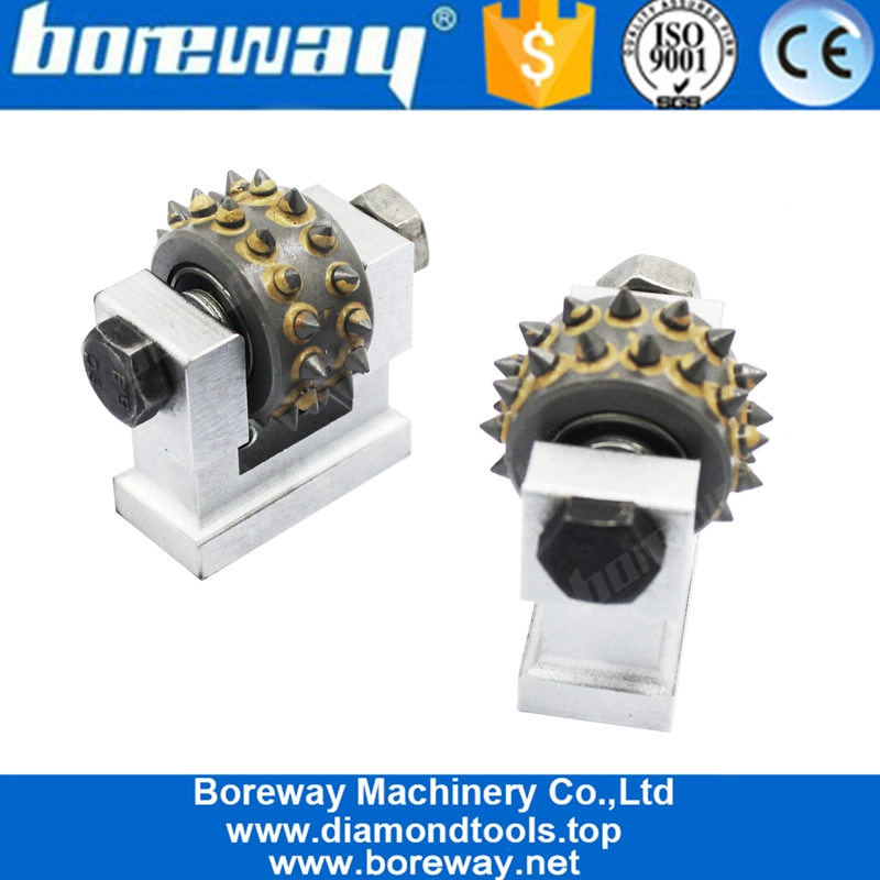 30 Teeth Rotary Cemented Carbide Bush Hammer Roller For Hand Held Grinder