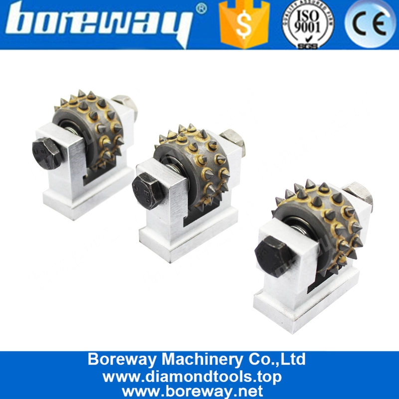 30 Teeth Rotary Cemented Carbide Bush Hammer Roller For Hand Held Grinder