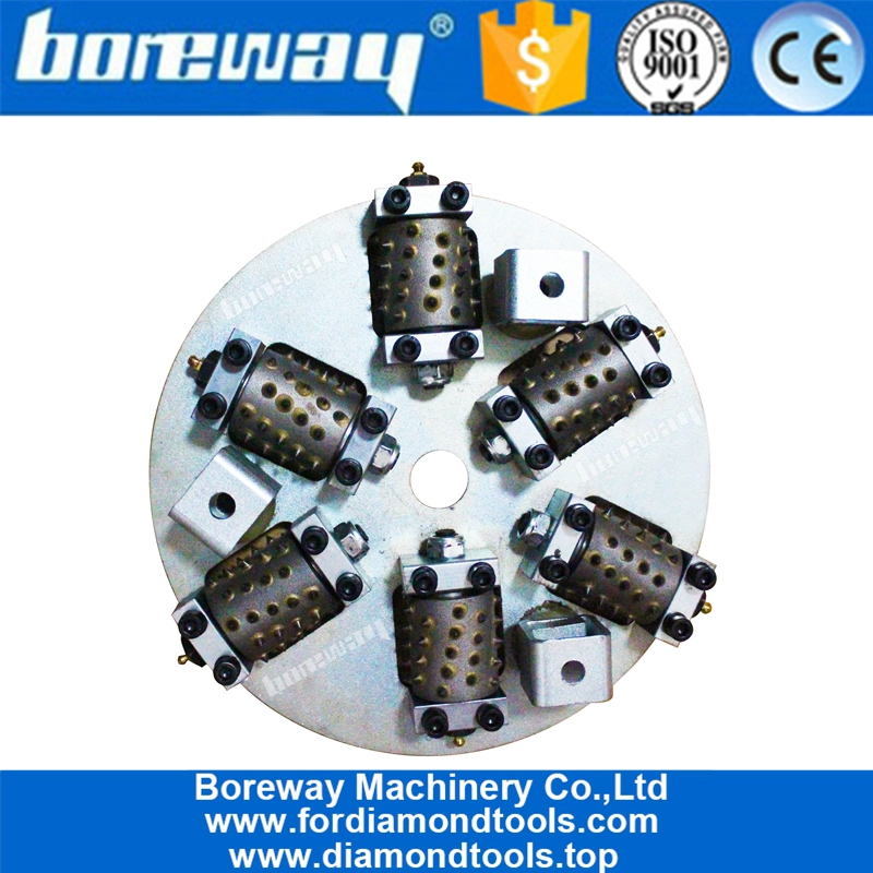 300MM फ्लोर बुश हैमर प्लेट 6 रोलर्स के साथ