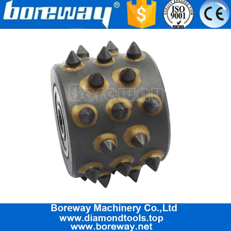 30s Lega Denti Litchi Grinding Grains 3 Row 2 Row Disposizione senza supporto Bush Hammer Mola