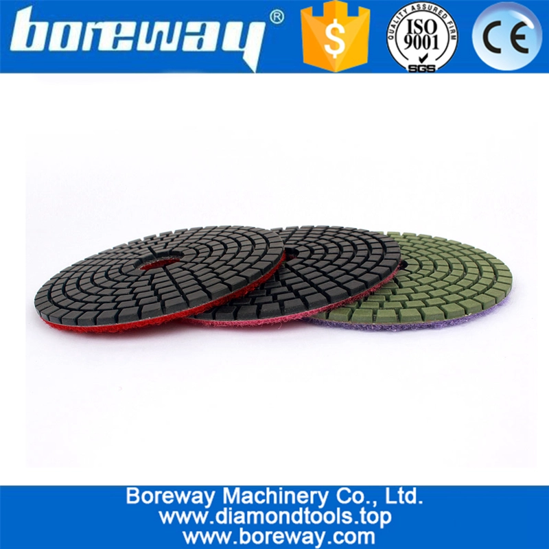 3inch 3step Polierscheibe nass flexibles Diamantschleifen für Keramik Stein Marmor Granit Polieren