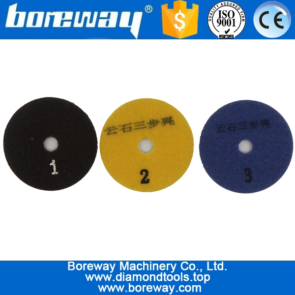 3寸80毫米干湿两用的三步金刚石抛光片