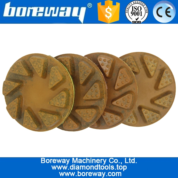 धातु के साथ 3 इंच 80 मिमी 4 स्टेप्स फ्लोर डायमंड पॉलिशिंग पैड