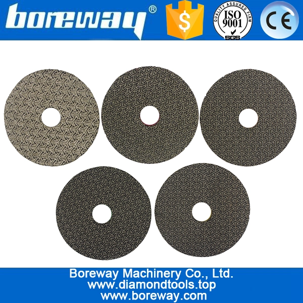 3inch 80mm 5 steps dry and wet use electroplate diamond polishing pads