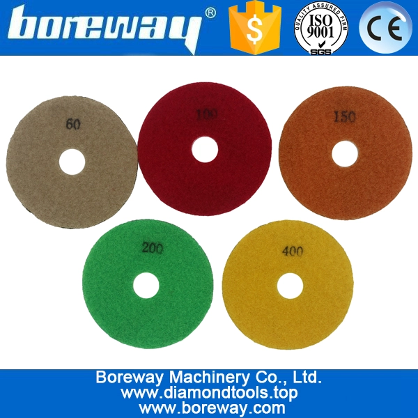 3inch 80mm 5 steps dry and wet use electroplate diamond polishing pads