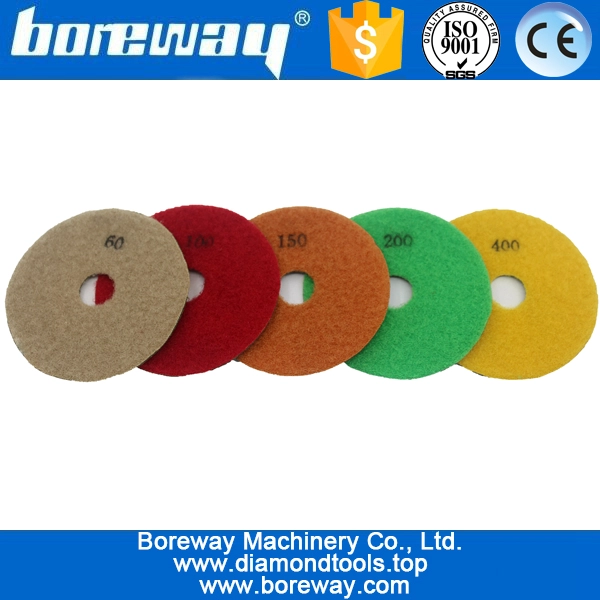 3inch 80mm 5 steps dry and wet use electroplate diamond polishing pads