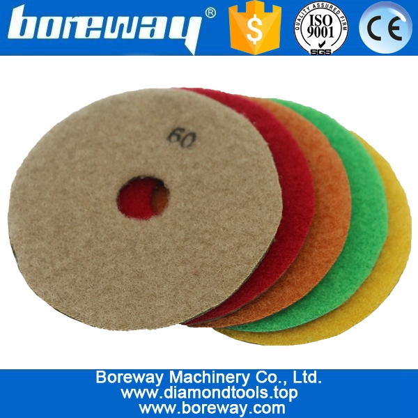 3inch 80mm 5 steps dry and wet use electroplate diamond polishing pads