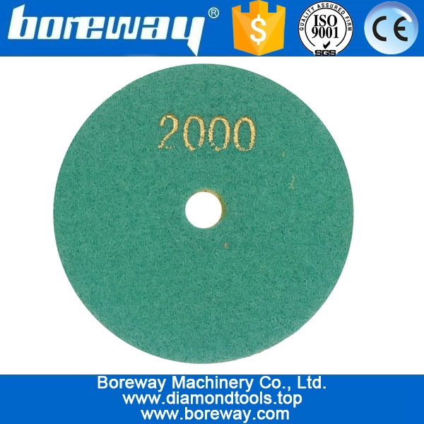 3 pulgadas 80mm 7 pasos 2 en 1 almohadillas de pulido de diamantes de uso mojado para hormigón de piedra de cerámica