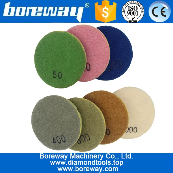3inch 80mm 7 steps wet use diamond floor polishing pads