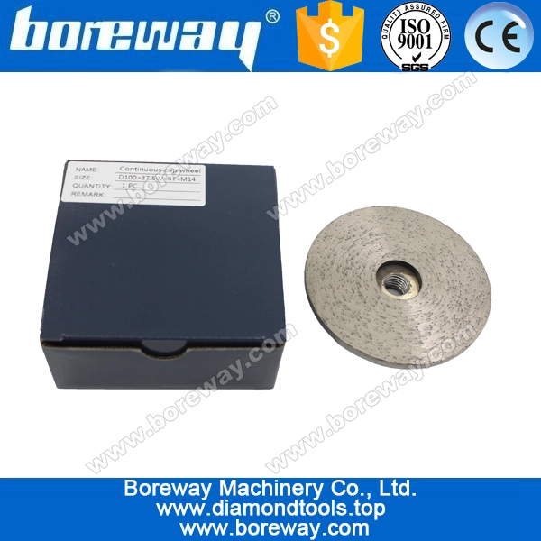 4 "100mm *이 M14 continious 림 다이아몬드 컵 연삭 휠, 소결 다이아몬드 컵 연삭 휠