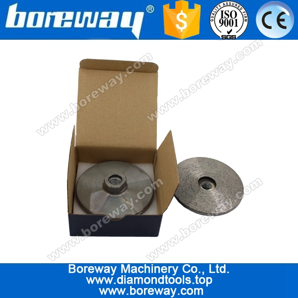 4 "100mm *이 M14 continious 림 다이아몬드 컵 연삭 휠, 소결 다이아몬드 컵 연삭 휠