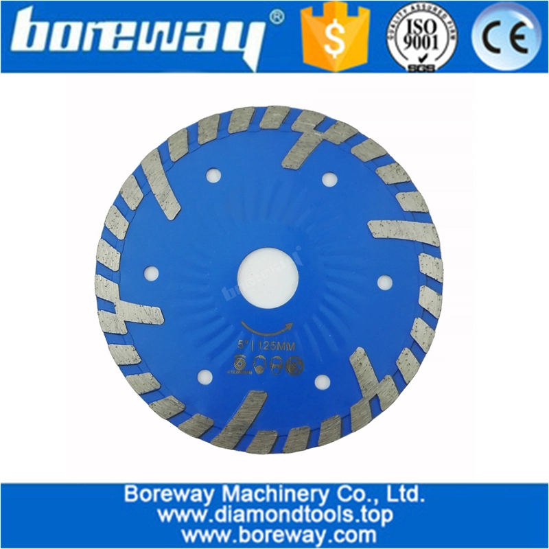 4 "4.5" 5 "ダイヤモンド鋸刃ホットプレスダイヤモンド波ターボブレードスラント保護付き歯石コンクリートカットディスクメーカー