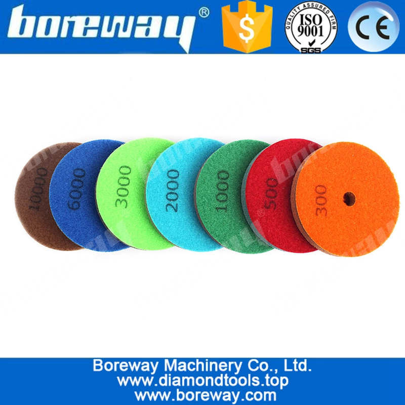 4インチ100ミリメートル7個のセットダイヤモンドスポンジ研磨パッドのためのウェット使用石