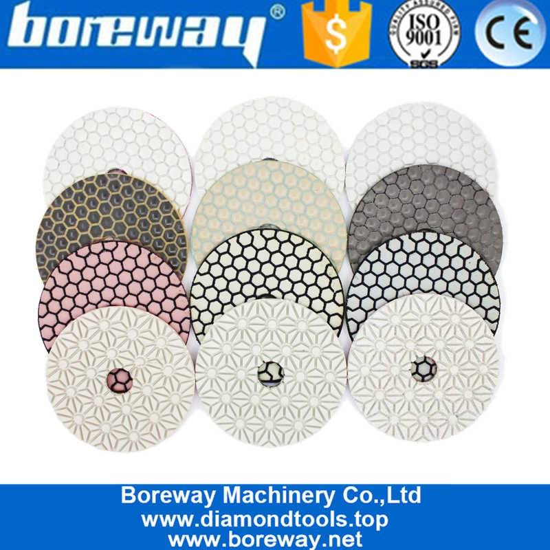 グラインダーサプライヤーのための4インチ100mm乾式研磨ダイヤモンド樹脂パッド研削ディスク