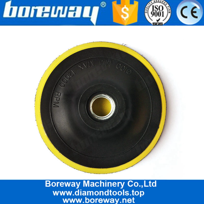 पॉलिश के लिए 4 इंच 100 मिमी हुक और लूप चिपकने वाला प्लेट बैकर