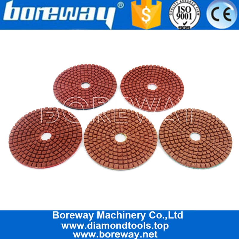 アングルグラインダーのための4インチ5段階研磨パッド研削花崗岩のディスクメーカー