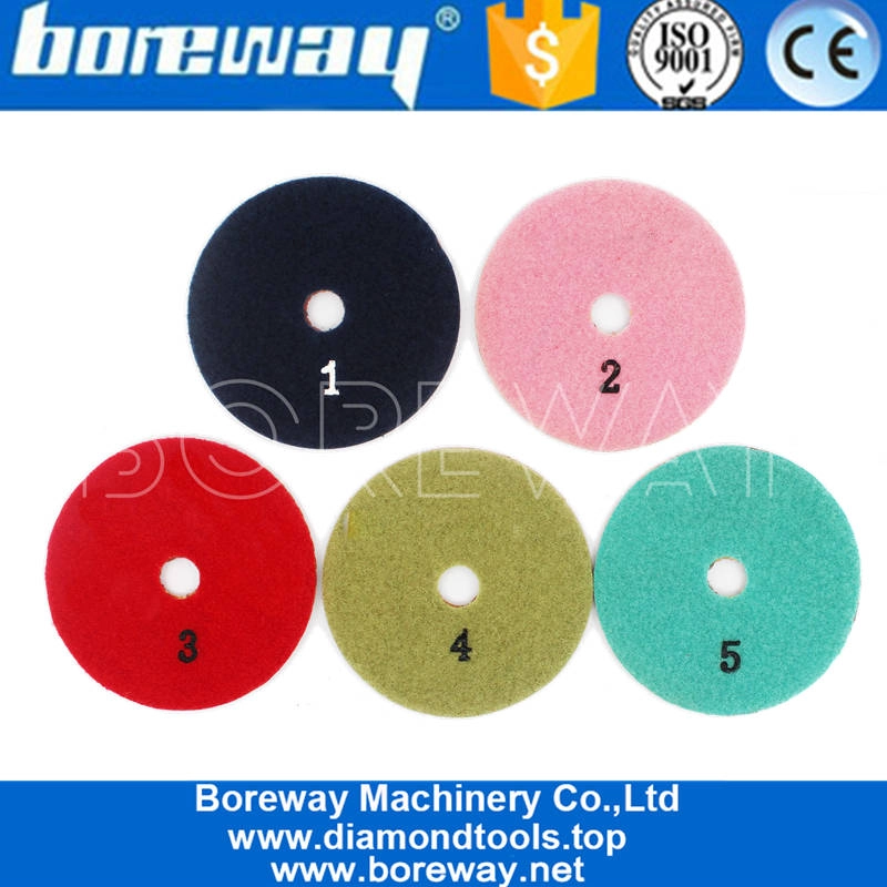 アングルグラインダーのための4インチ5段階研磨パッド研削花崗岩のディスクメーカー