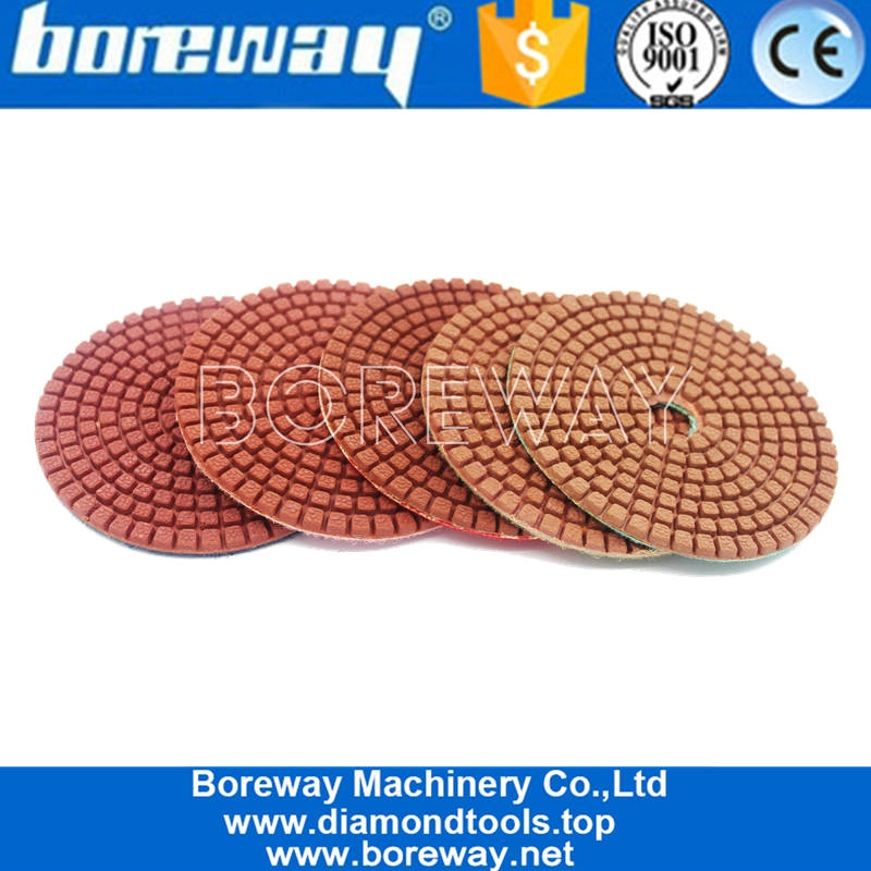 アングルグラインダーのための4インチ5段階研磨パッド研削花崗岩のディスクメーカー