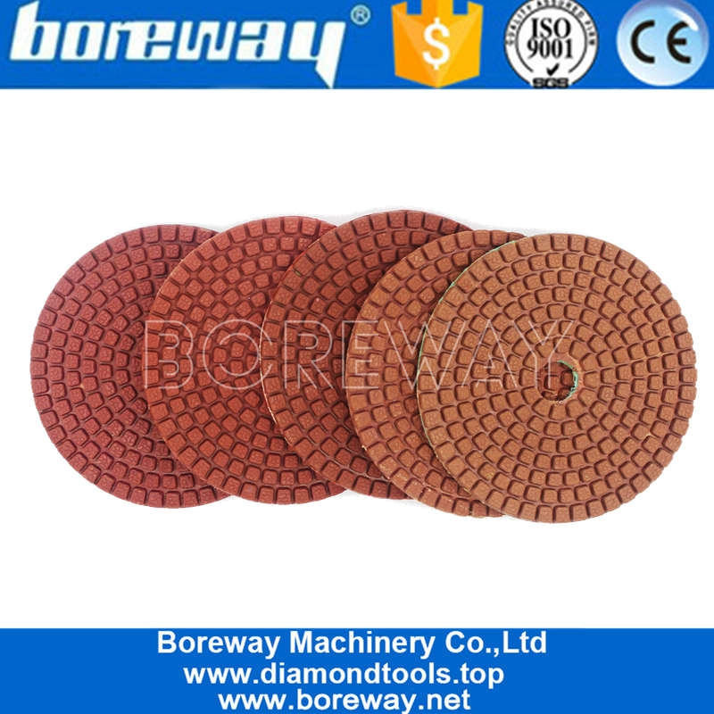 アングルグラインダーのための4インチ5段階研磨パッド研削花崗岩のディスクメーカー