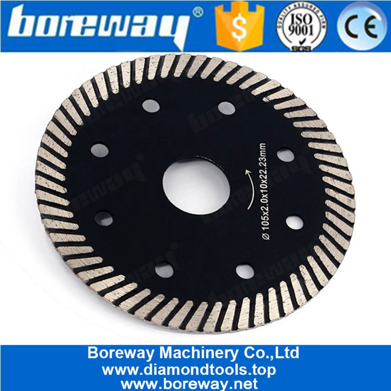 4 인치 다이아몬드 터보 절단 디스크는 화강암 대리석 돌을 위해 톱날을