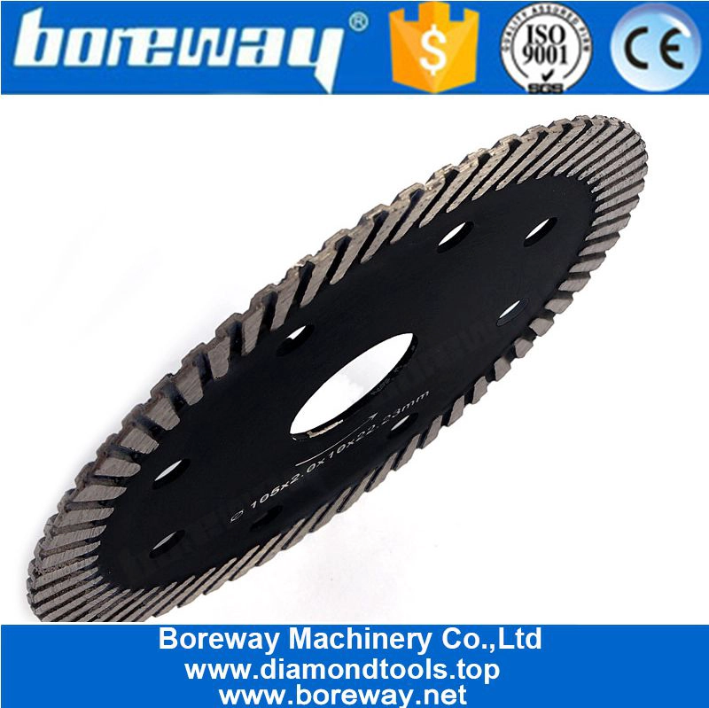 4 인치 다이아몬드 터보 절단 디스크는 화강암 대리석 돌을 위해 톱날을